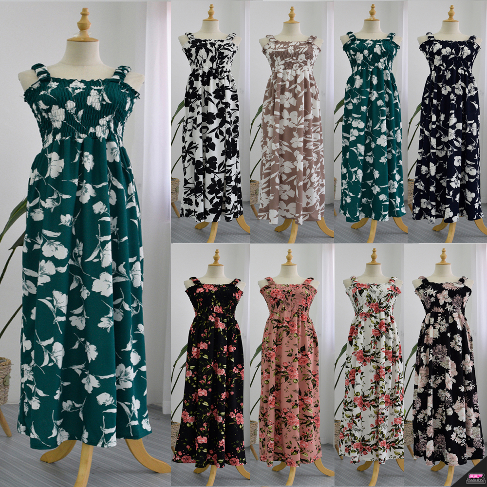 Shopee floral 2025 maxi dress