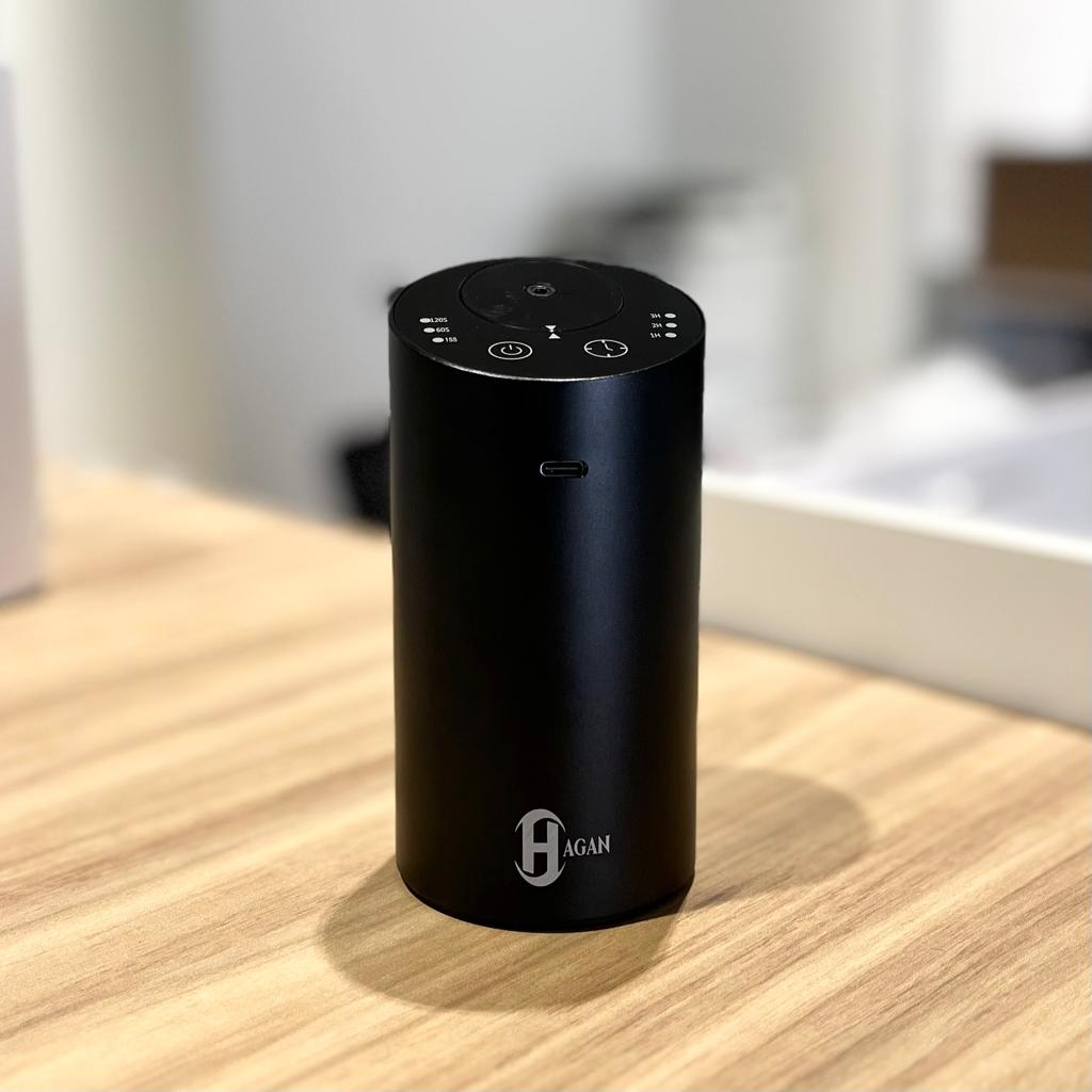 HAGAN Waterless Essential Oil Diffuser | Aroma Diffuser - Black ...