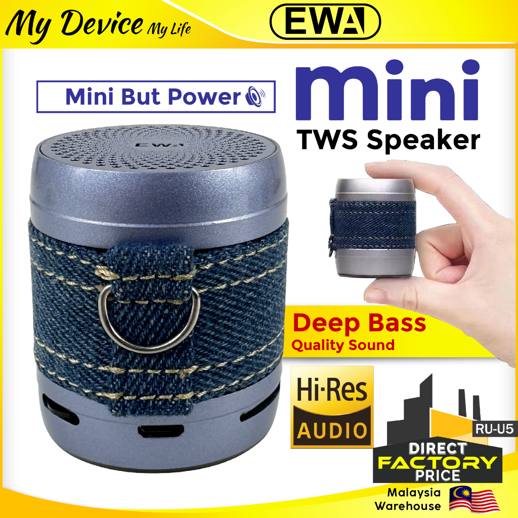 EWA A113 TWS Mini Wireless Speaker Bluetooth 5.0 HiFi Sound Deep Bass ...