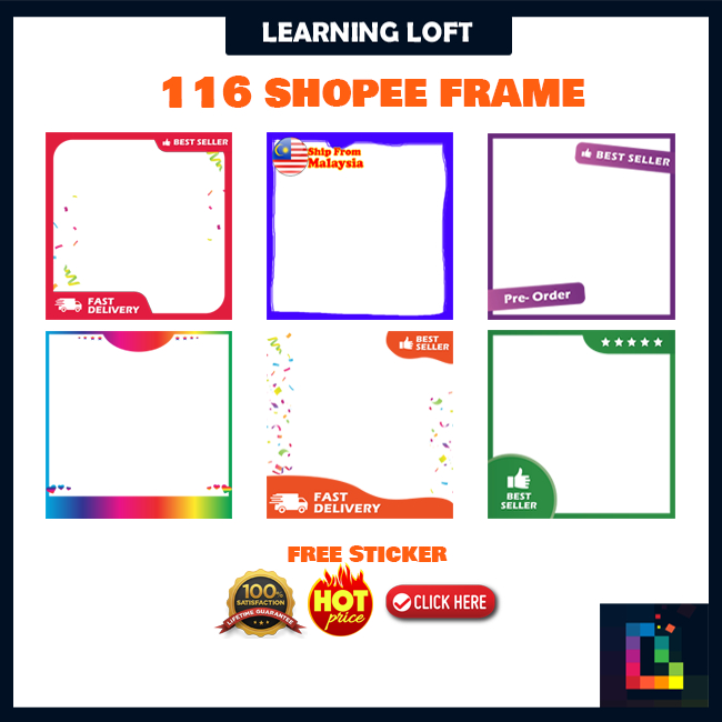 🔥116 Shopee Product Frame Template Free Sticker | Shopee Malaysia