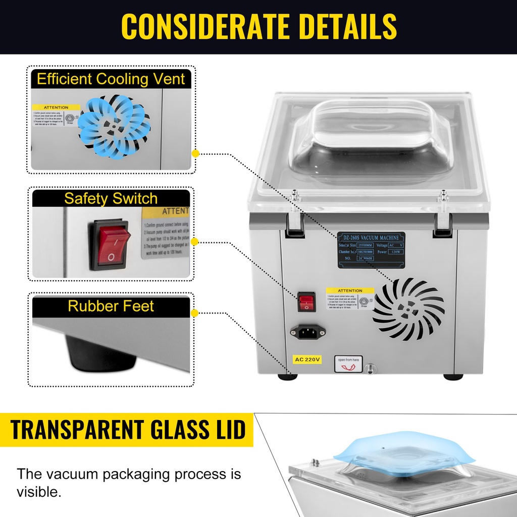 真空包装机 Digital Commercial Vacuum Sealer Packing Machine Powerful Sealing