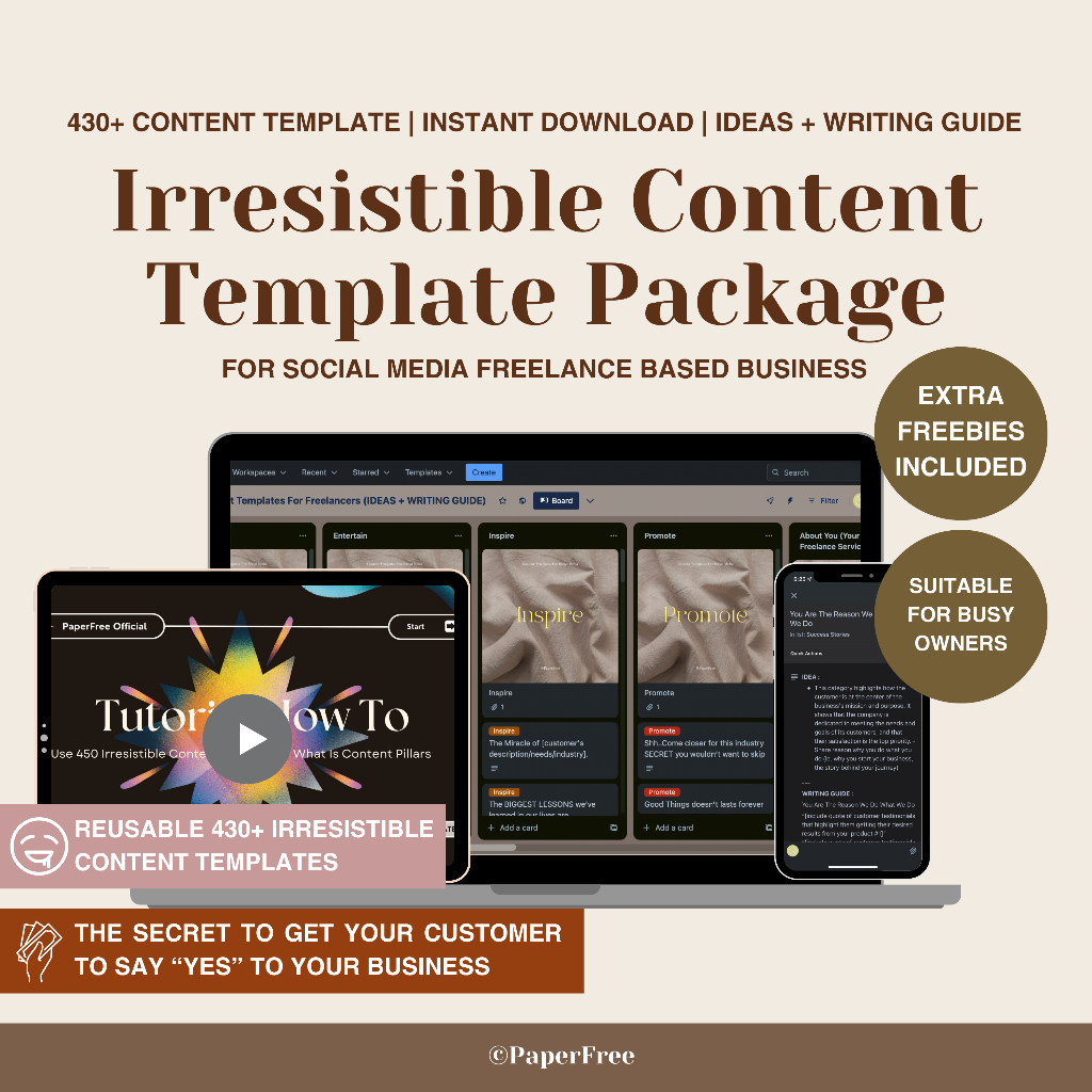 430+ Irresistible Social Media Content Template For Freelancer Based ...