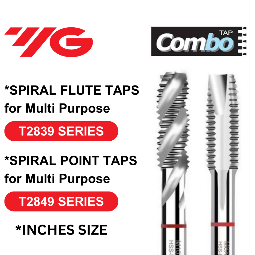 [Inches Size] 100% Original YG-1 Combo Machine Tap Spiral Flute Tap ...