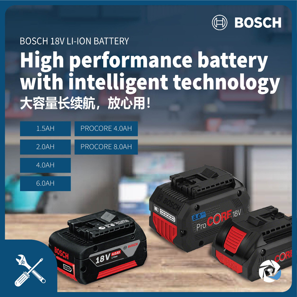 Original Bosch Battery Pack 18v 15ah 20ah 40ah 80ah 1600a001cc 1600a001cg 8035