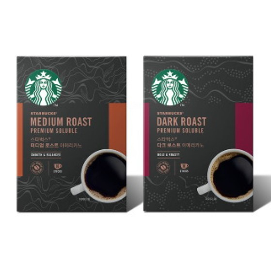 Starbuck Instant Coffee Americano 10 Sticks Medium Roast Dark Roast