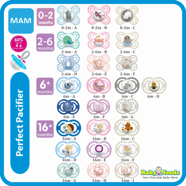 MAM perfect baby pacifier 6months+ single white bear