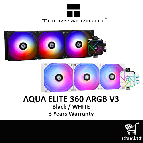 THERMALRIGHT AQUA ELITE 360 V3 ARGB LIQUID COOLER (BLACK / WHITE)