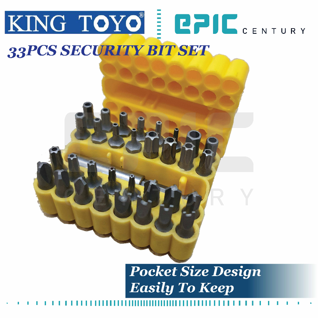 Security Bit Set 33-teilig – Mit Torx, Sechskant, Tri-Wing & Spezial-Bits – Für Besondere Schrauben