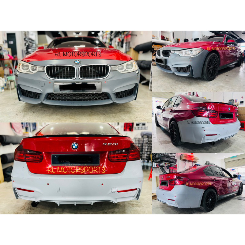 BMW F30 2013 2017 M3 front rear bumper side skirt lip diffuser bodykit body kit Shopee Malaysia