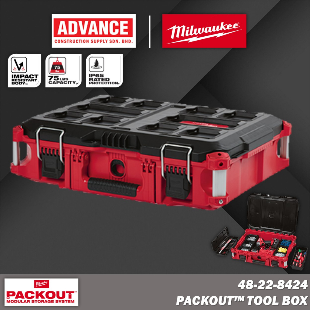 Milwaukee Packout Tool Box Storage Box - Model 48-22-8435/ 48-22-8430/ ...