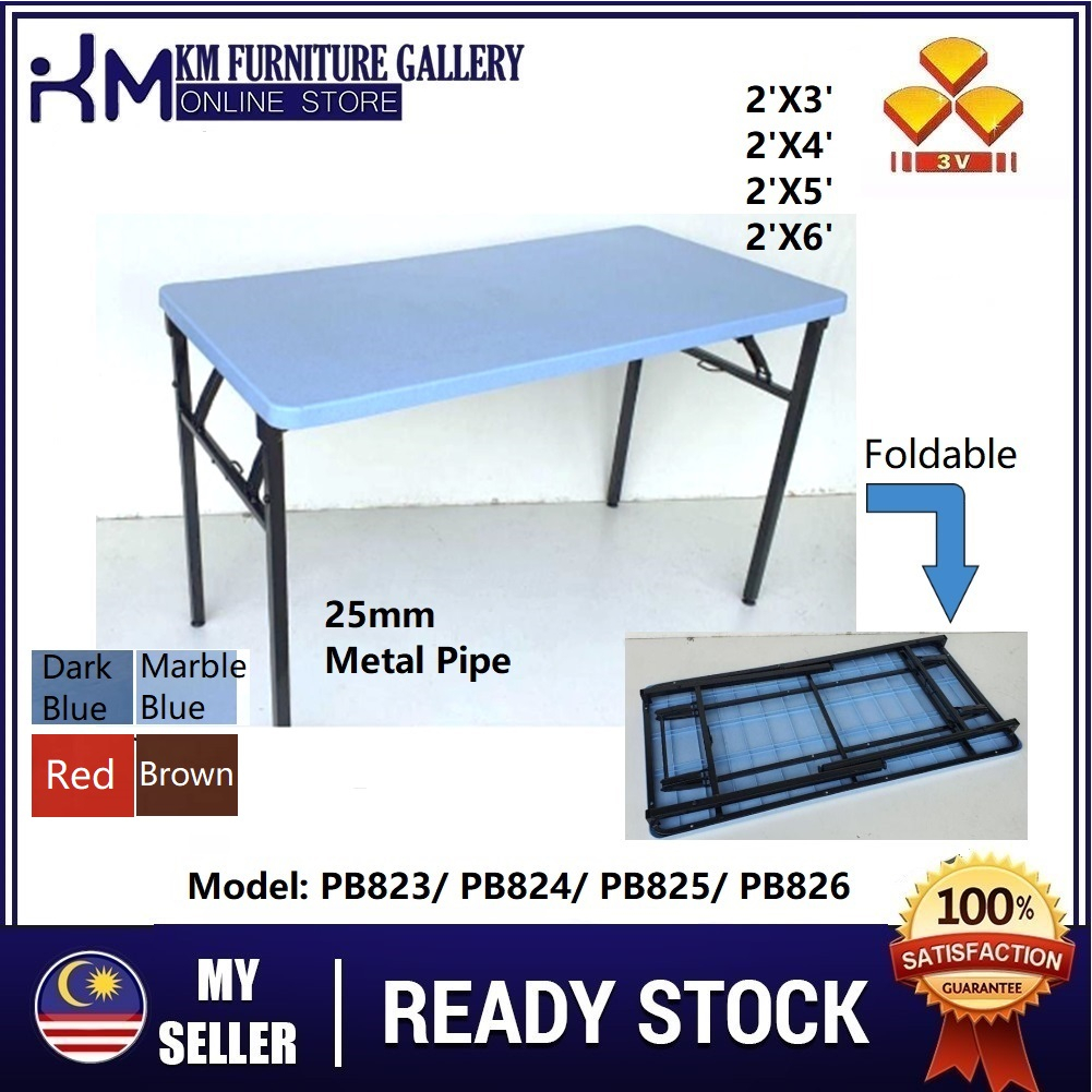 KM Furniture 3V Folding Banquet Table /Function Table With Plastic ...