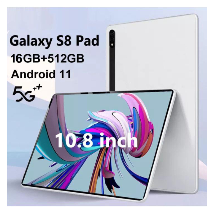 Galaxy Tab S8+10.8 Inch HD Large Screen Black Border Tablet PC 16GB