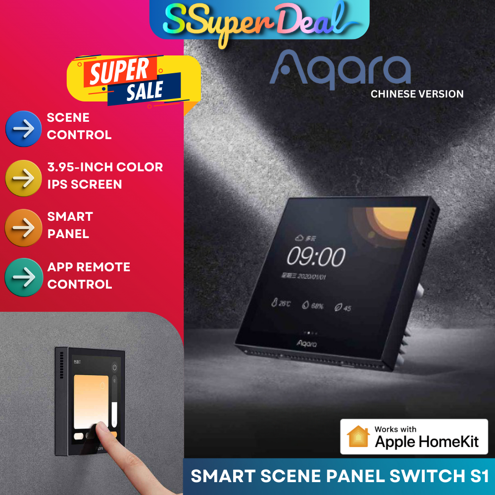 Aqara Smart Scene Panel Switch S1 3.95 inch Touch Screen APP Siri Voice