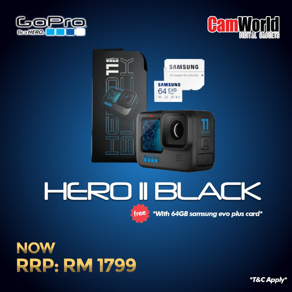 Gopro Hero 11 Black With 64GB & Gopro Battery ( GOPRO MALAYSIA ) Shopee Malaysia