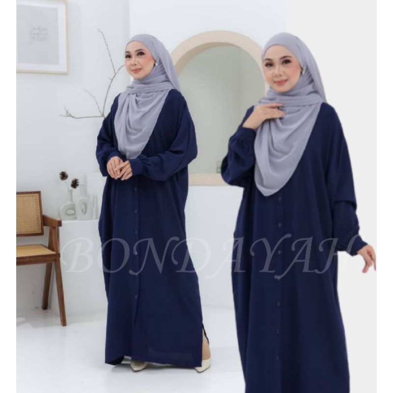 DRESS KAFTAN BUTANG DEPAN (SISI BELAH TEPI) | Shopee Malaysia