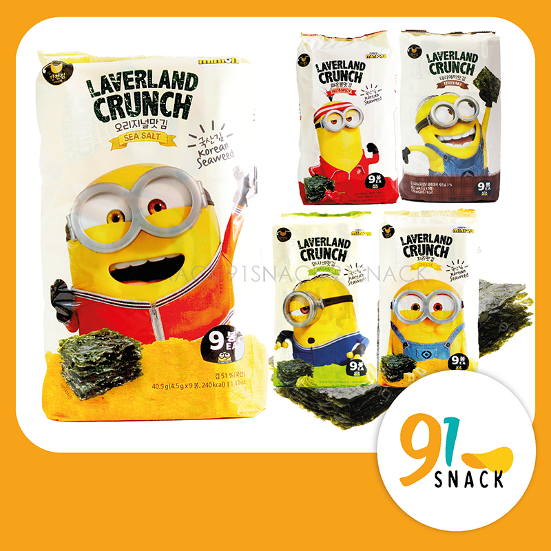 Manjun Laverland Crunch Korean Crispy Seaweed Assorted Flavor Minion ...