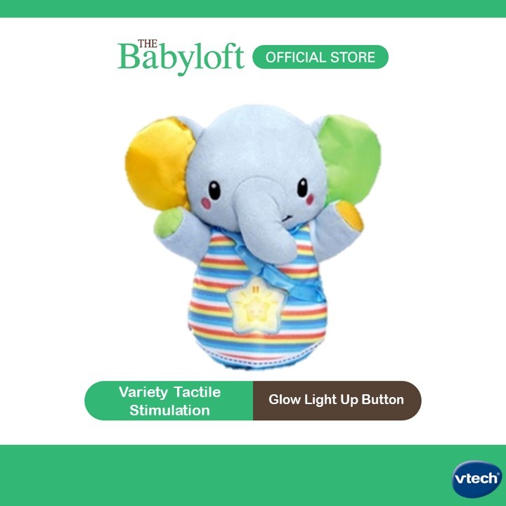 Vtech Washable Soothing Plush Toys Glowing Lullabies Elephant Blue For ...