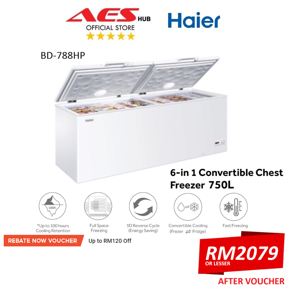 Haier Chest Freezer 750L Peti Freezer Murah Deep Freezer Peti Sejuk