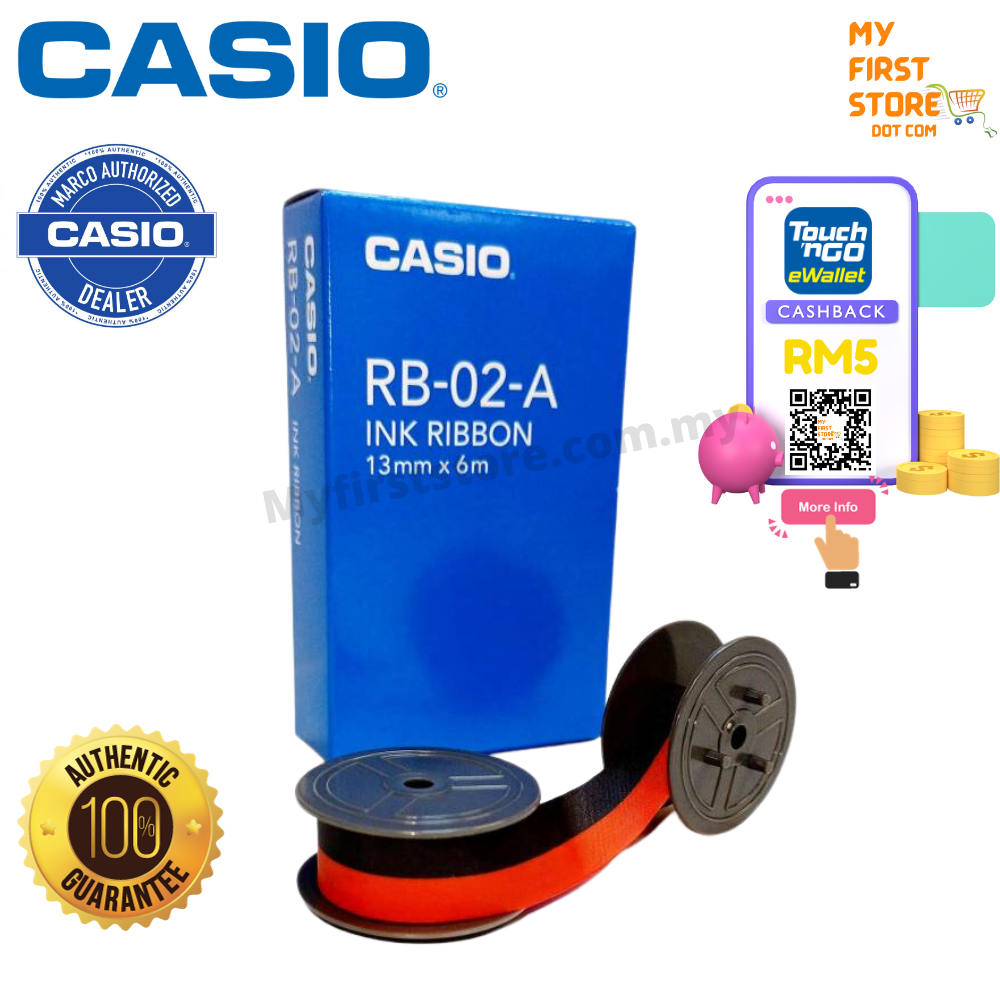 Genuine Casio RB02A Ink Ribbon for DR Series Printing Calculator