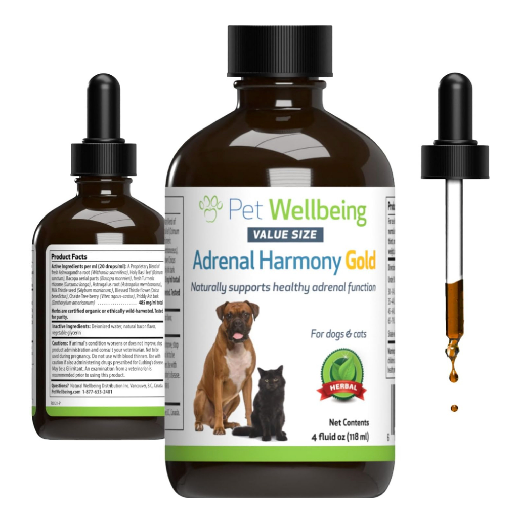 Pet Wellbeing Adrenal Harmony Gold VetFormulated for Dog Cushing's