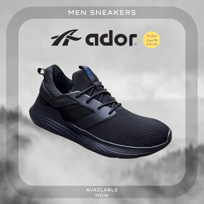 Ador Men's Sneakers With Ankle Protection JS917 Black Comfortable Running Shoes/Jogging Shoes kasut 