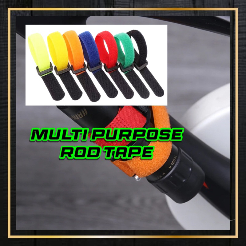 MR.T】Fishing Rods Tape Belt Spinning Rod Straps Holders Magic Tape Strap  Fishing Rod Tie Reusable Rod Tape