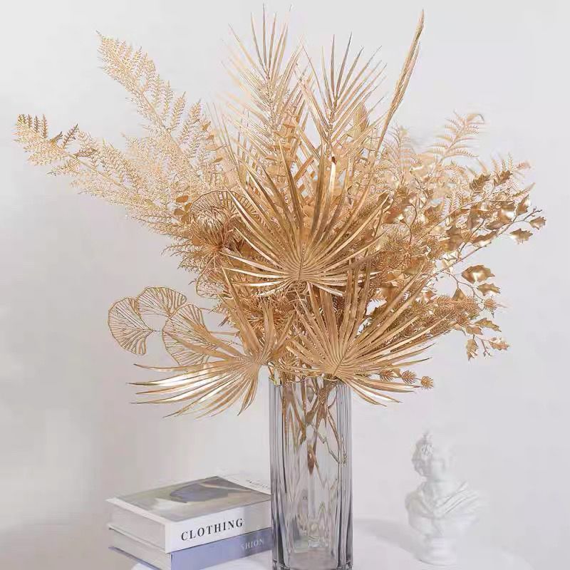 2025 READY STOCK Hari Raya Decorations Daun Gold Artificial Leaf for ...