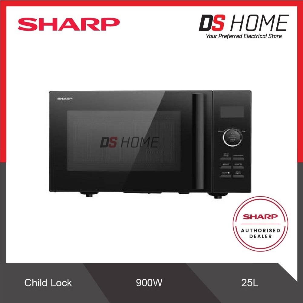 SHARP R7521GK MICROWAVE OVEN 25L 900W JOG DIAL DIGITAL MIX GRILL