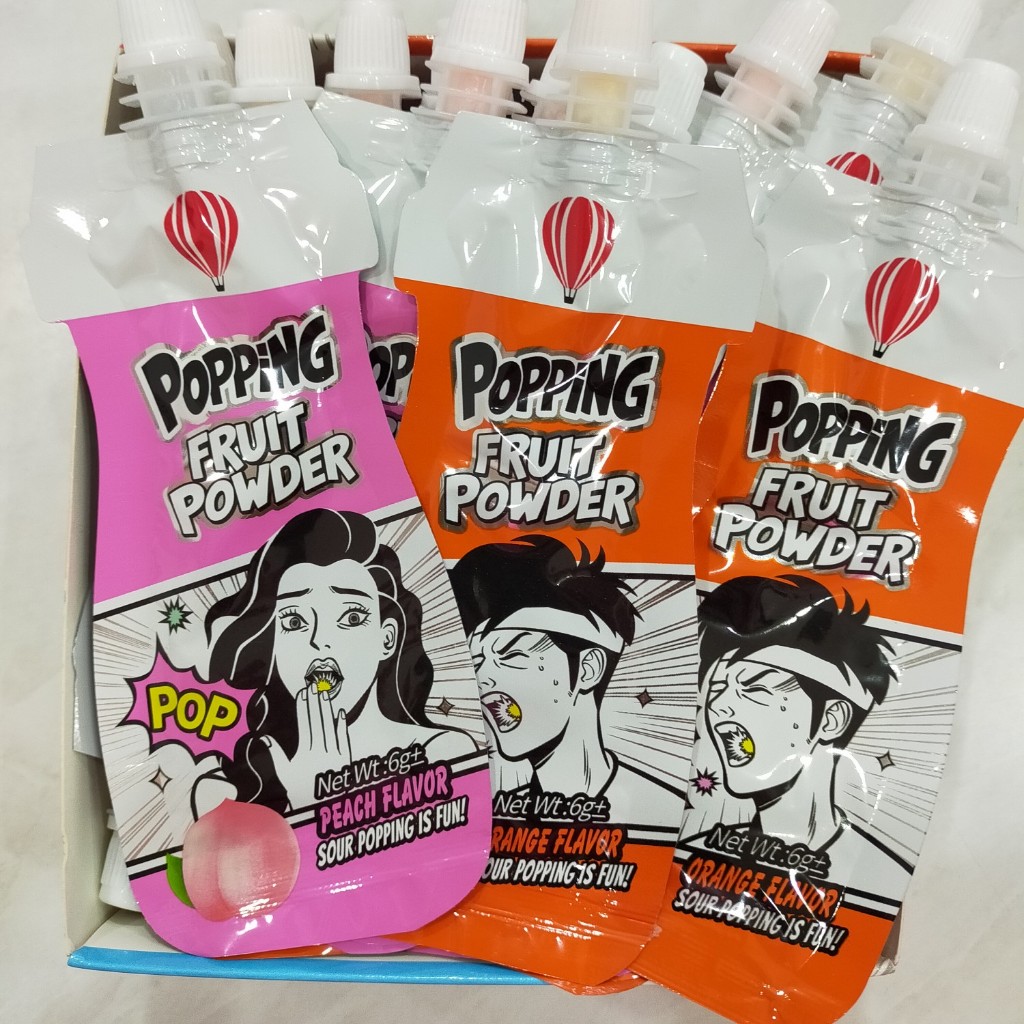Popping Candy Popping Fruit Powder Cola / Orange / Peach / Blueberry ...
