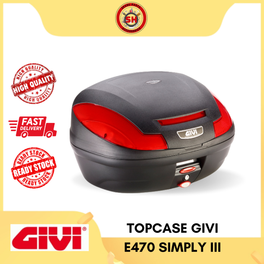 Top Case Box Givi E470 Simply III 47Liter Box (Ready Stock) Monolock Top  Case 100% Original | Shopee Malaysia