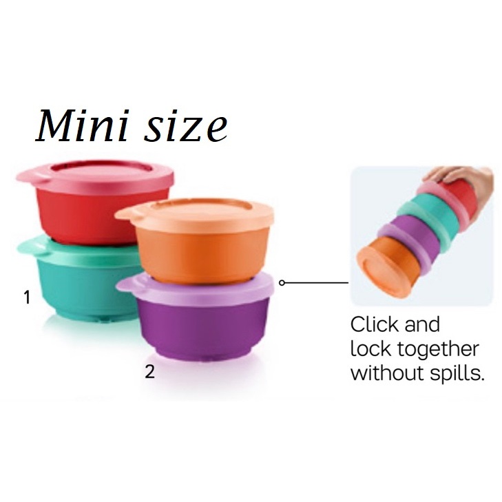 *2pcs*Tupperware Illumina Bowl Click bowl 200ml | Shopee Malaysia