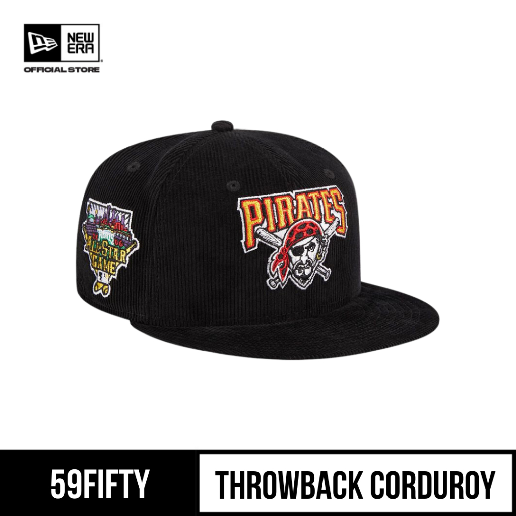 New Era 59FIFTY Pittsburgh Pirates Throwback Corduroy Black Fitted Cap ...
