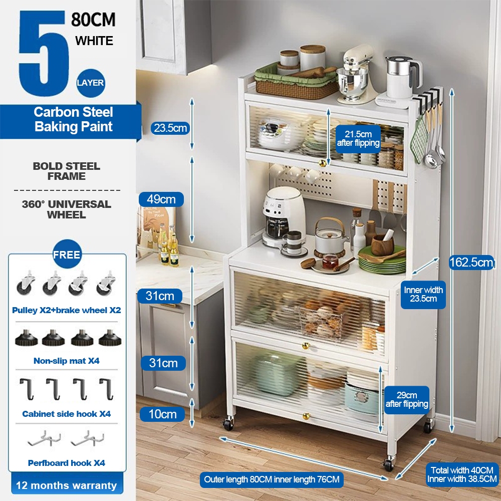 🔥24H SHIPPING🔥 Kitchen Cabinet Rack Rak Kabinet Dapur Microwave Oven ...