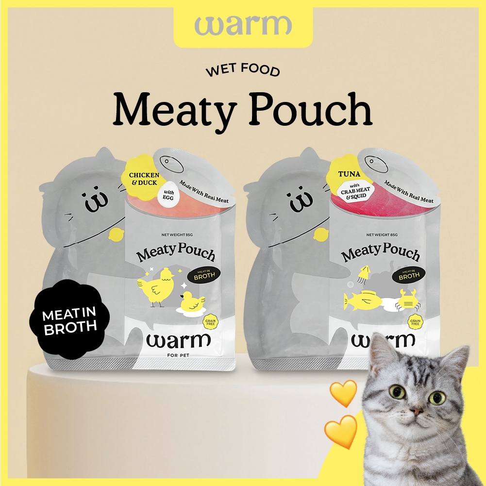 WARM FOR PET Meaty Pouch Wet Food 85g Premium Cat Food Wet