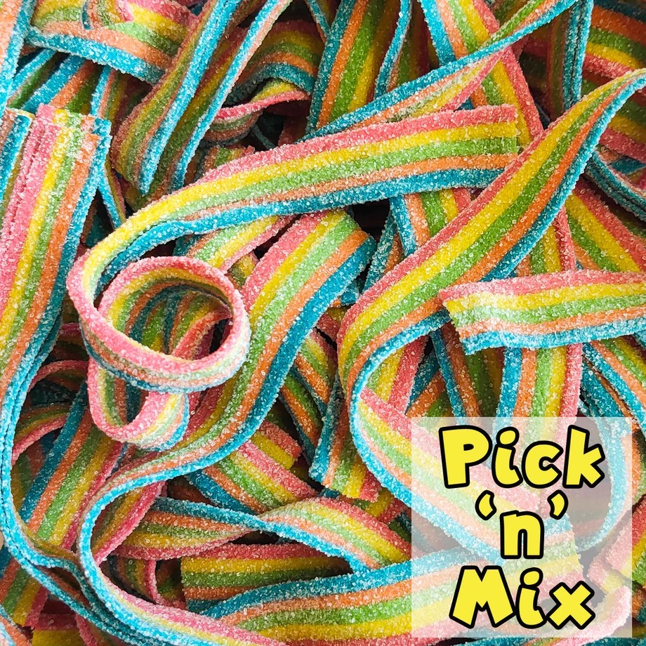 [VIRAL] SOUR STICK BELT STRAP RIBBON RAINBOW LOLLIES CANDY (WHOLESALE ...