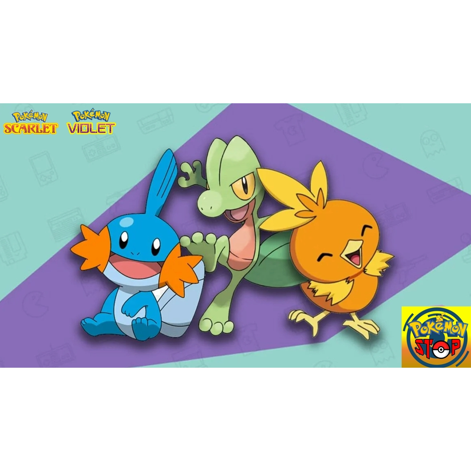 【SV Starters Gen3】Shiny Pokemon Scarlet & Violet Sceptile Blaziken Swampert with 6IVs stat and