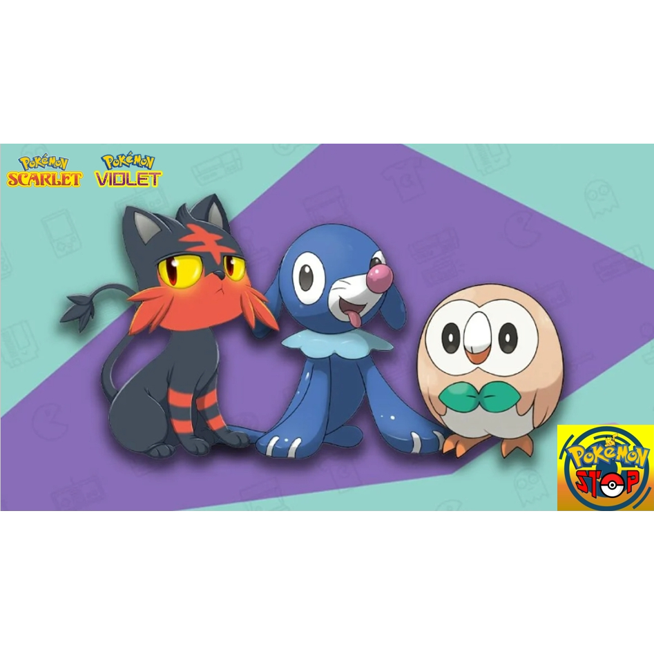【SV Starters Gen7】Shiny Pokemon Scarlet & Violet Decidueye Incineroar Primarina with 6IVs stat