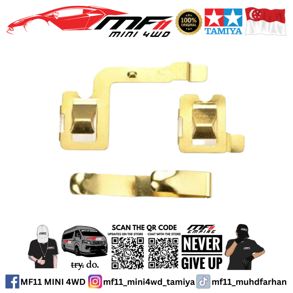 Tamiya 15237 Mini 4WD Super X Chassis Gold Plated Terminal Set – Vergoldete Anschlüsse Für Mini-4WD-Modelle