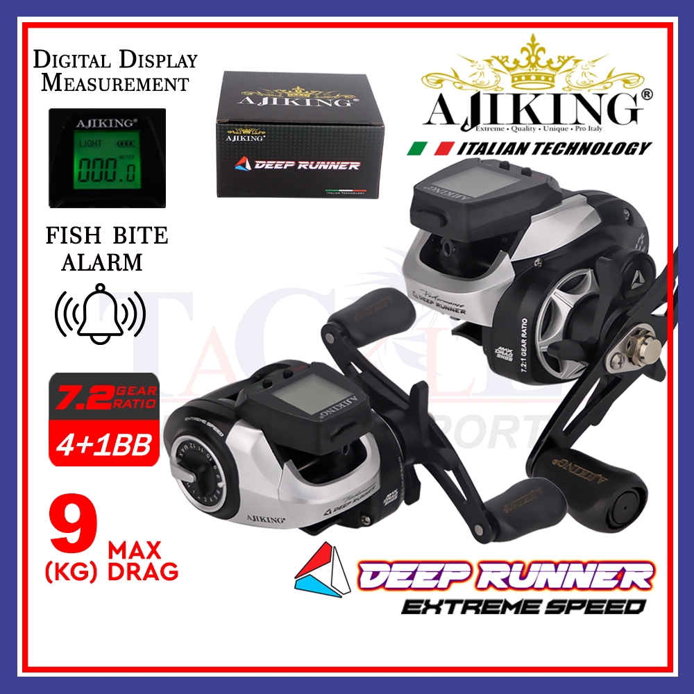 7.2:1 Bite Alarm Digital Fishing Baitcasting Reel Line Counter