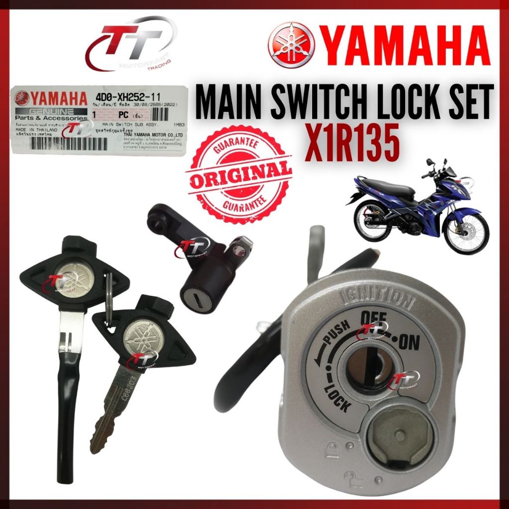 X1R135 X1R 135 LC135 LC Key Set MainSwitch Lock Main switch Suis Kunci Start On Off 4D0XH25211