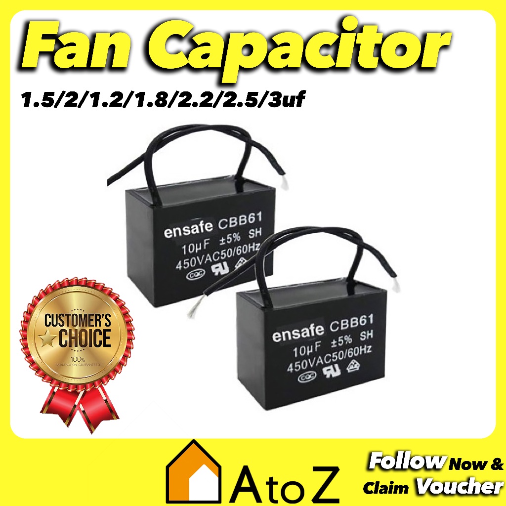 CBB61 450VAC Fan Capacitor Fan Motor Capacitor Fan Condenser Wire Type