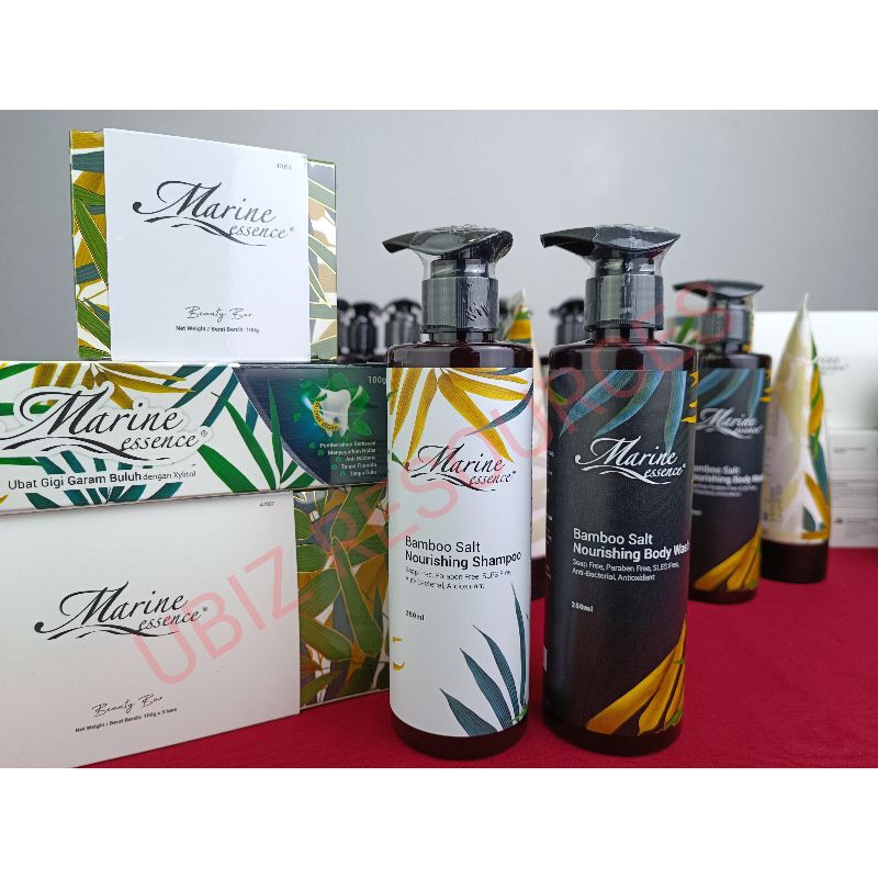 MARINE ESSENCE HAIR SHAMPOO AND CONDITIONER, TOOTHPASTE, BEAUTY BAR AND