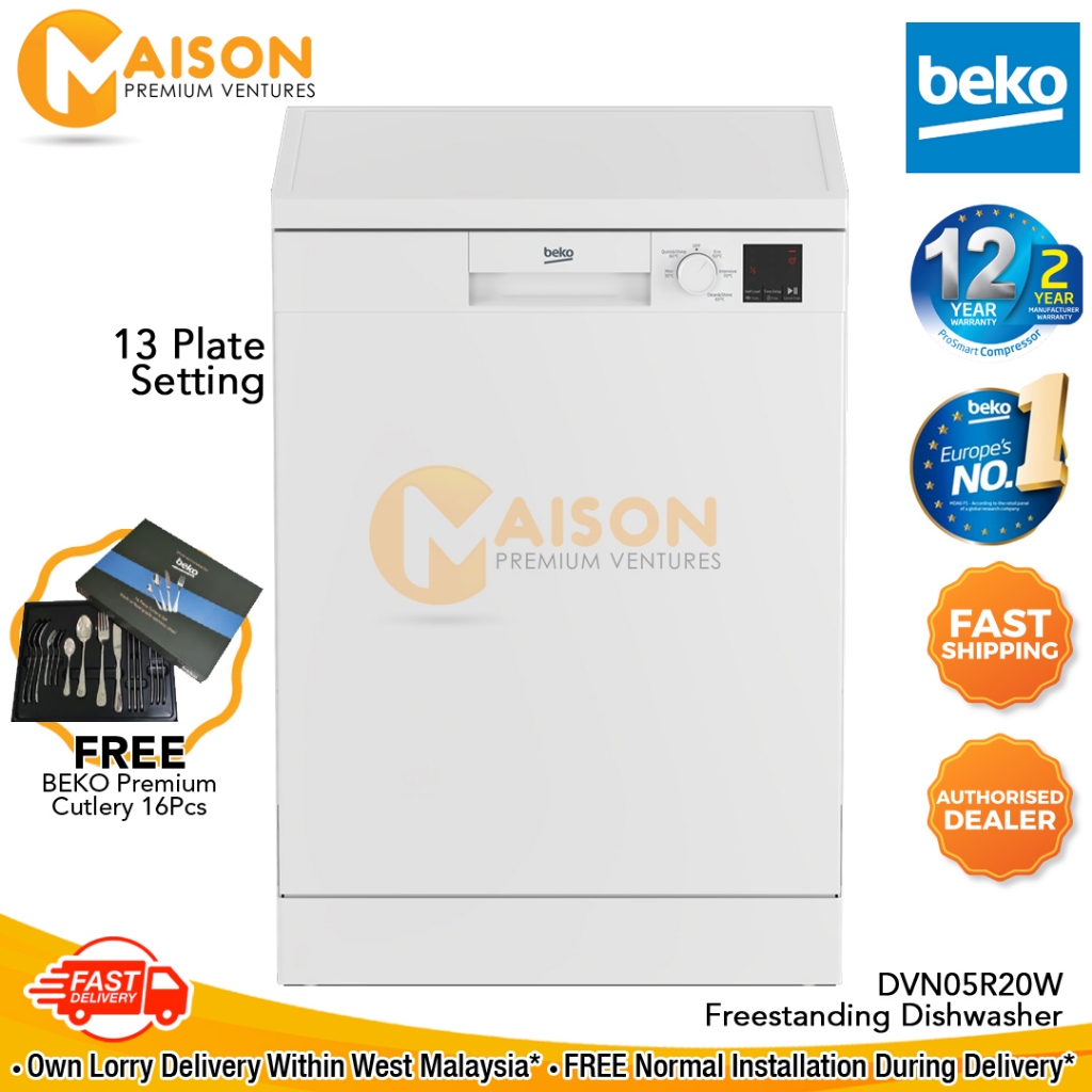 Beko Dishwasher DVN05R20W (Made in Europe) Shopee Malaysia