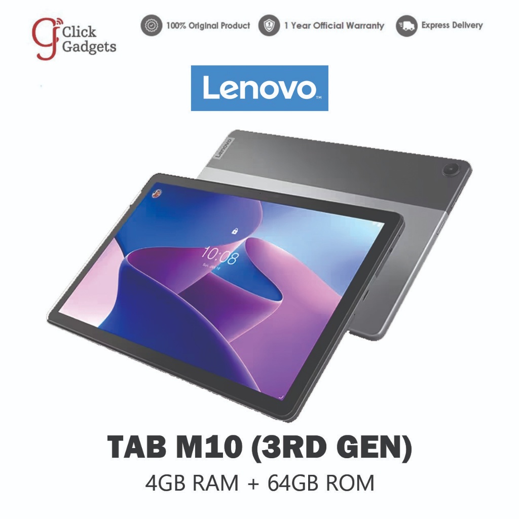 LENOVO Tab M10 HD 3rd Gen [4GB RAM+64GB ROM] 10.6 inch FHD display, Dual speakers 1 YEAR