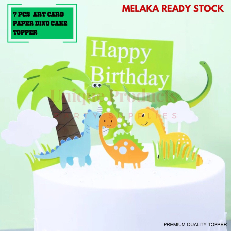 Dinosaur Birthday Cake Decor Cake Topper Hiasan Kek Dino | Shopee Malaysia