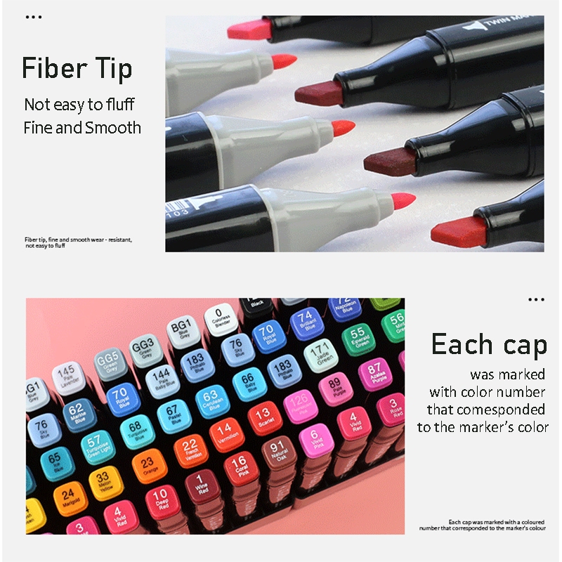 30/80 Colors Sketching Art Markers Highlighters Pen Dual Tips Drawing ...