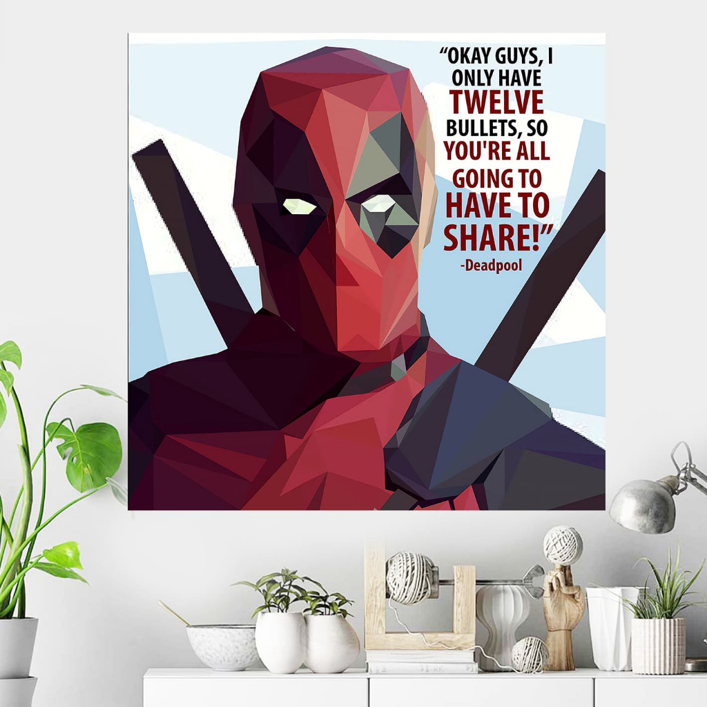 Deadpool Frame Size 10x10 Inch Wall Decoration | Shopee Malaysia