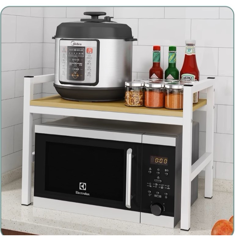 Single Layer Oven Rack K Leg Wooden Microwave Shelf Kitchen Storage ...