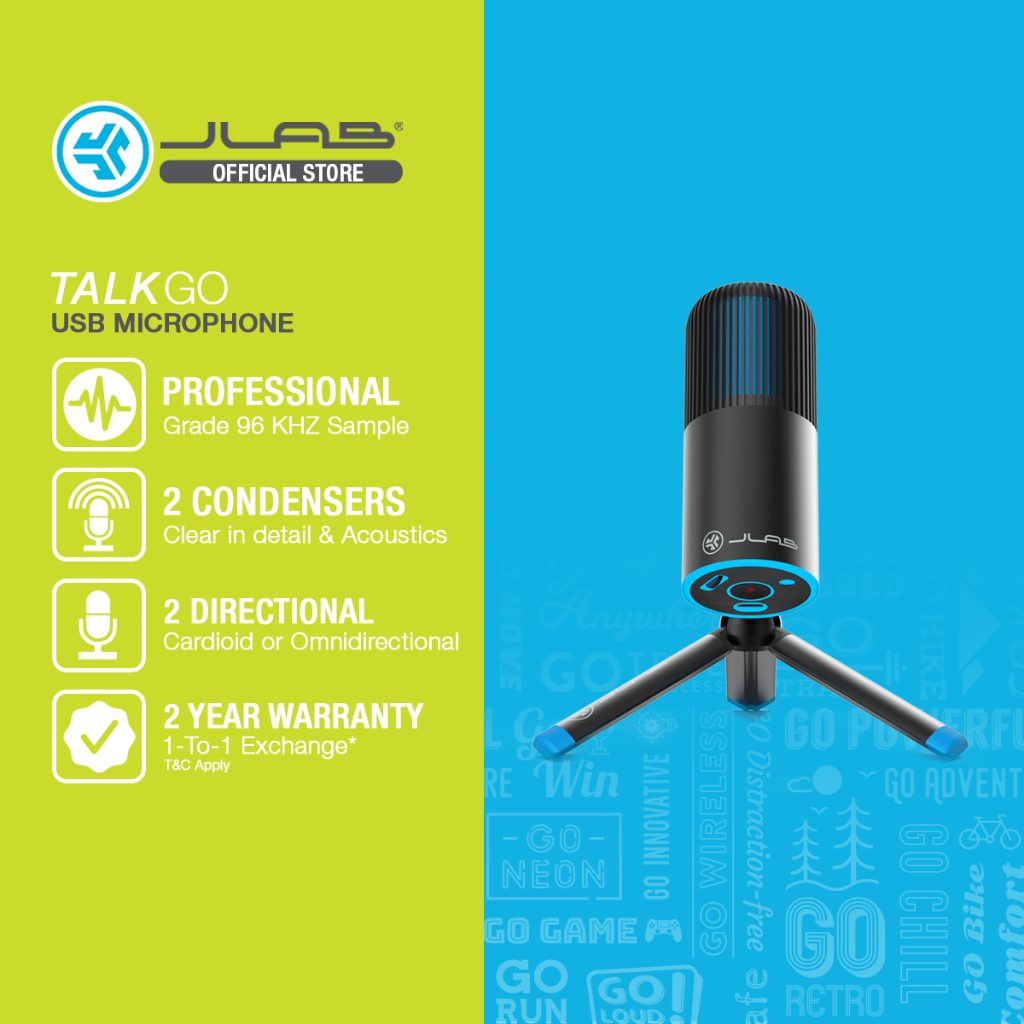 JLab Talk GO Microphone USB Plug & Play avec USB…