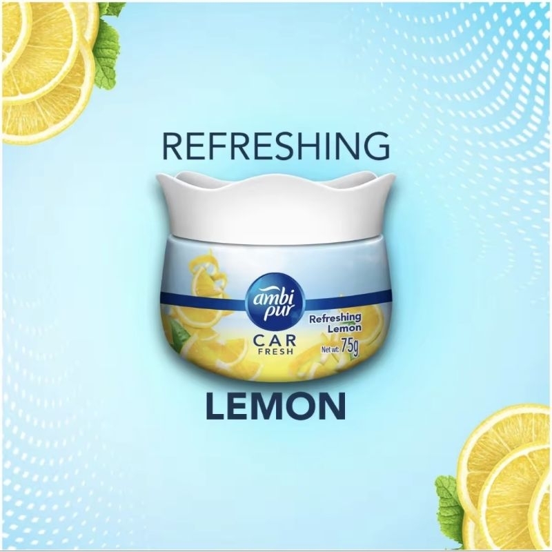 Ambi Pur Car Freshener Gel Relaxing Lemon 75g Shopee Malaysia